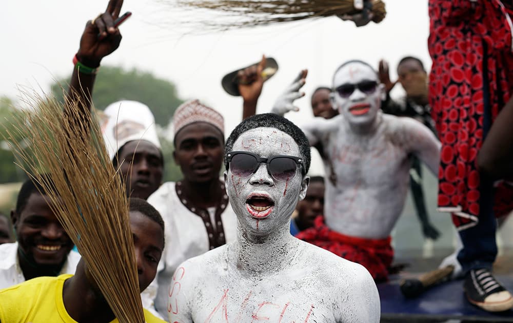 Nigerians continue to celebrate the victory of Presidential candidate Muhammadu Buhari in Kaduna, Nigeria.