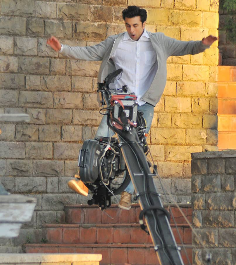 Bollywood actor Ranbir Kapoor during the shooting of the film Tamasha in Shimla.