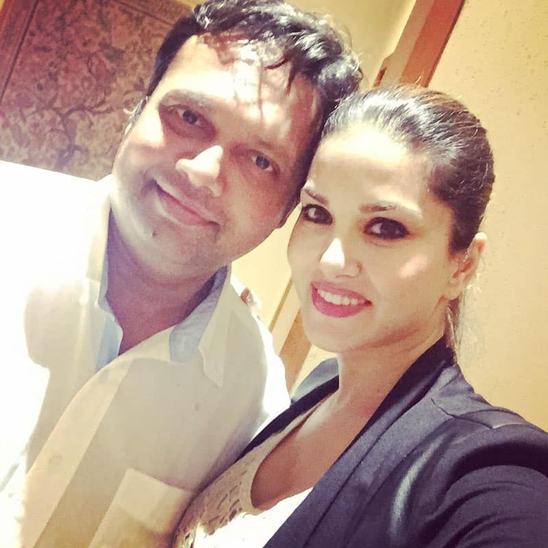 Sunny Leone ‏:- Me and my fav director and good friend @devang23 -twitter