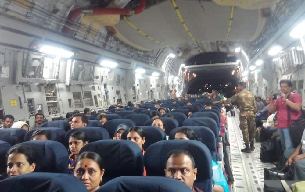 Indians evacuated from Yemen. twitter