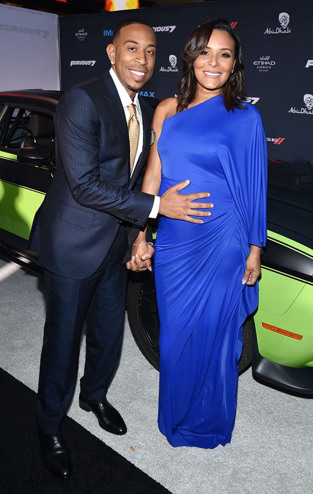 Ludacris, left, and Eudoxie Agnan arrive at the premiere of 