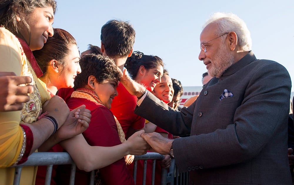 PM Narendra Modi arrives at Ottawa, Ontario, for a state visit.