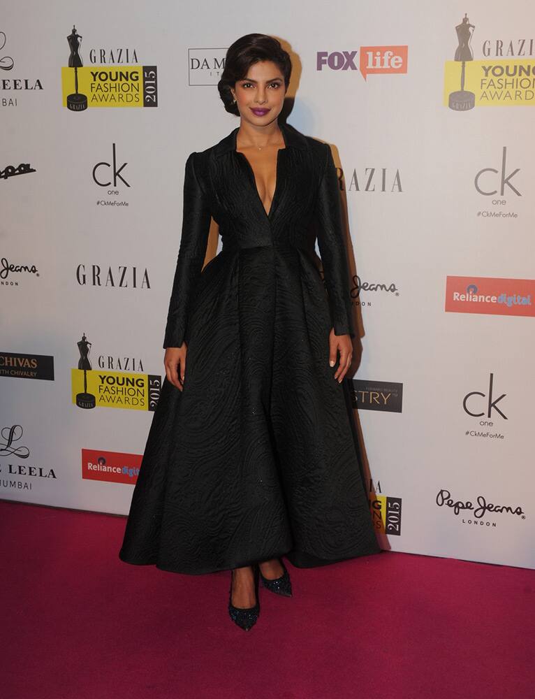 Priyanka Chopra during the Grazia Young Fashion Awards 2015 in Mumbai. DNA