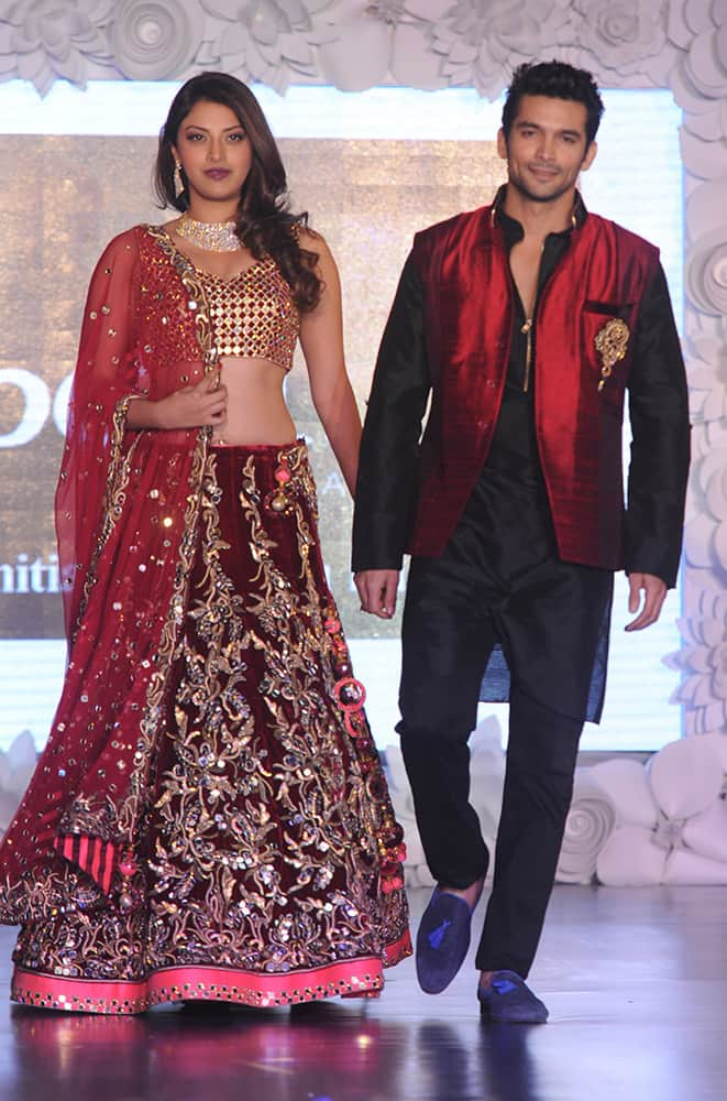 Anushka Ranjan walks the ramp at a fashion show organised for the cause of stopping girl child abuse, in collaboration with NGO Beti in Mumbai. DNA