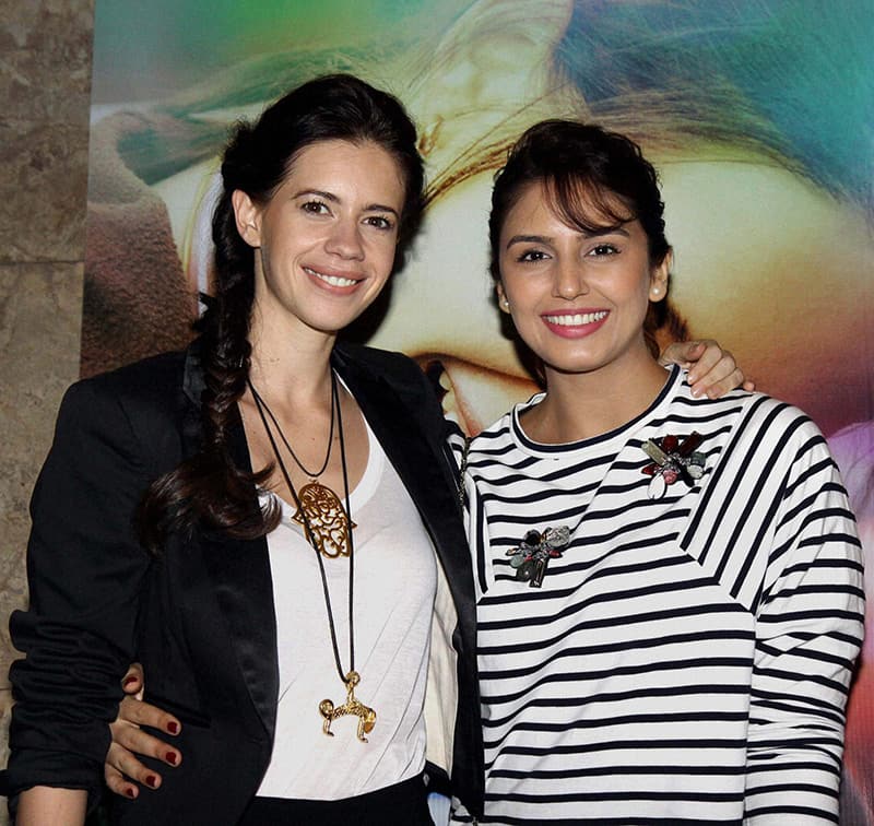 Kalki Koechlin and Huma Qureshi during the special screening of a film in Mumbai.