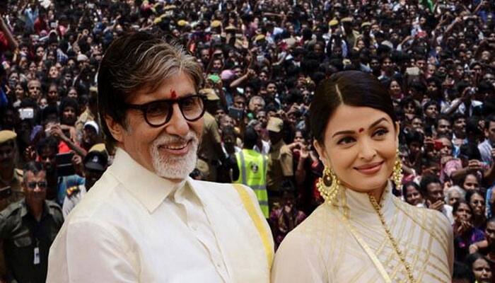 Amitabh and Aishwarya endorse jewellery brand in Chennai together!