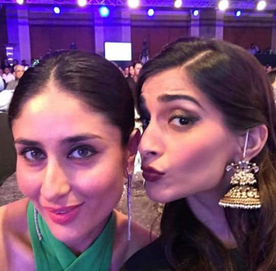 Kareena Kapoor Khan :- Now, its time for the Kapoor Girls. Nothing could get better than this. Kareena and Sonam's Selfie. -twitter