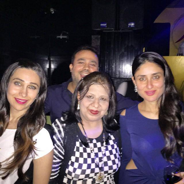 Kareena Kapoor Khan :-  Kareena snapped at a party with sister Karisma -twitter