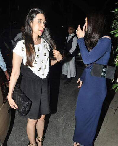 Kareena and Karisma were seen together at mom babita's birthday party last night - twitter@KareenaUpdates