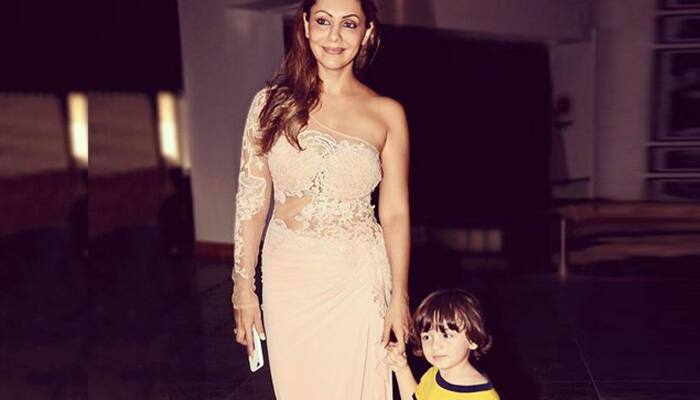 Gauri Khan and son AbRam freeze frame!