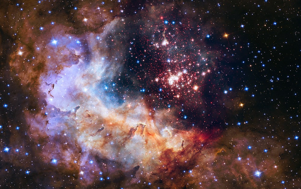 This photo provided by NASA shows an image taken by the Hubble Space Telescope showing a breeding ground for stars in the Constellation Carina, about 20,000 light years from Earth.