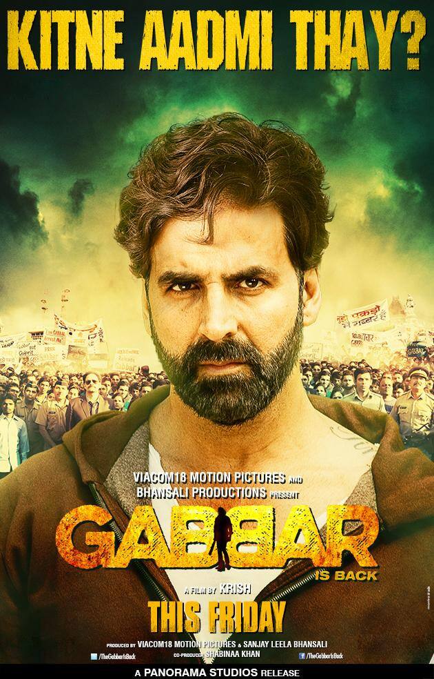 Here's the brand new poster of #GabbarIsBack featuring @akshaykumar​.