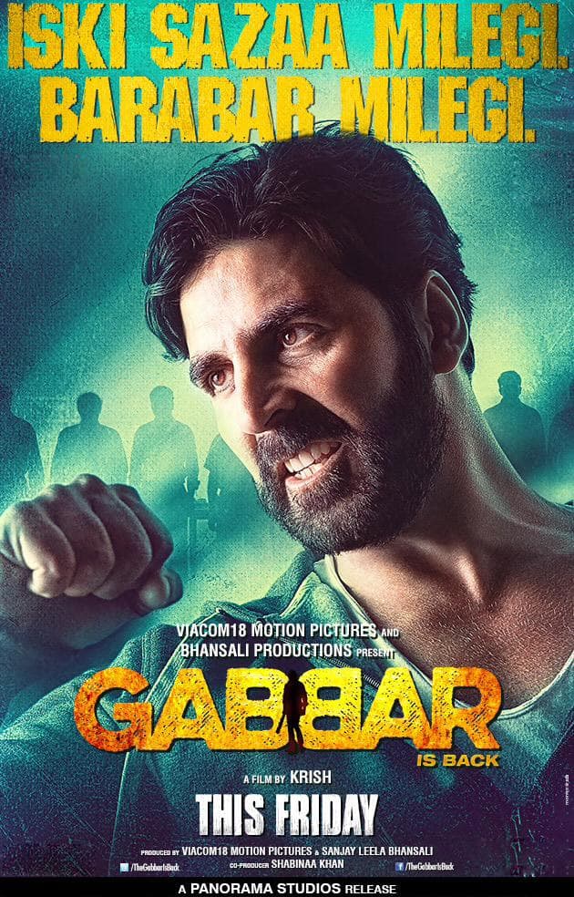 The new poster from @TheGabbarIsBack signals the end of the corrupt! Twitter‏@akshaykumar