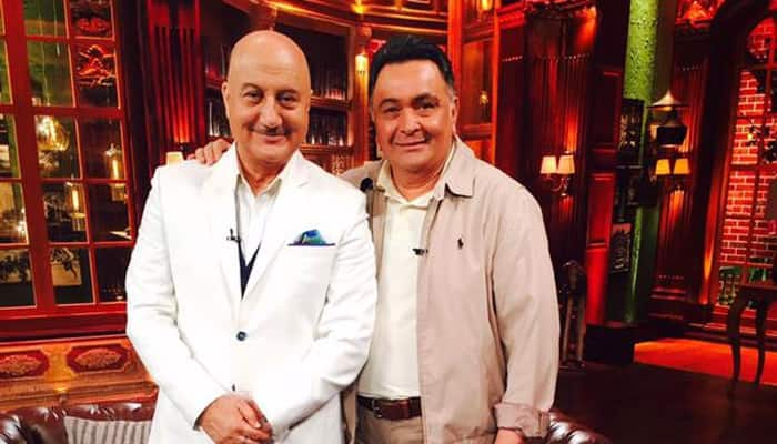 Rishi Kapoor shoots for Anupam Kher&#039;s TV show