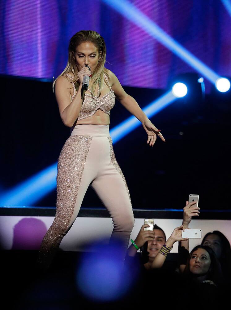 Jennifer Lopez performs during the Latin Billboard Awards, in Coral Gables, Fla.