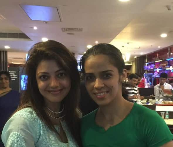 With Kajal Agarwal - Twitter@NSaina