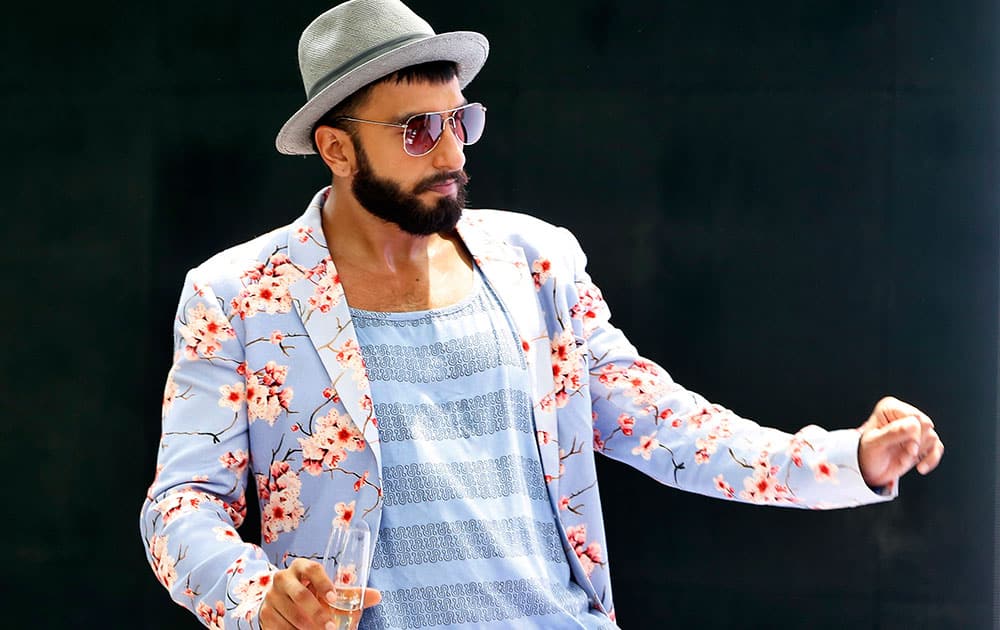 Bollywood actor Ranveer Singh, dances during the song launch of the upcoming movie ‘Dil Dhadakne Do’ in Mumbai.