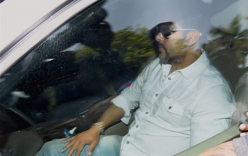 Salman Khan arrives at Session Court in Mumbai.