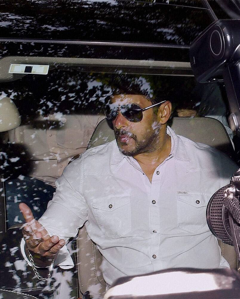 Salman Khan arrives at Session Court in Mumbai.