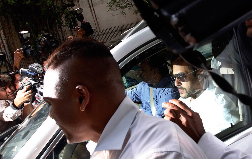 Salman Khan arrives at a court in Mumbai