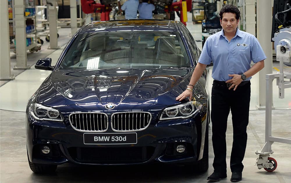 Cricket legend and an auto-enthusiast Sachin Tendulkar at an event to announce the increasing of localisation level at the plant situated at Mahindra World City, Singaperumalkoil, near Chennai.