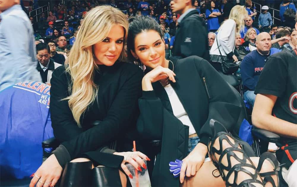 Our friends @khloekardashian and @KendallJenner are in the building enjoying the game in style. Twitter