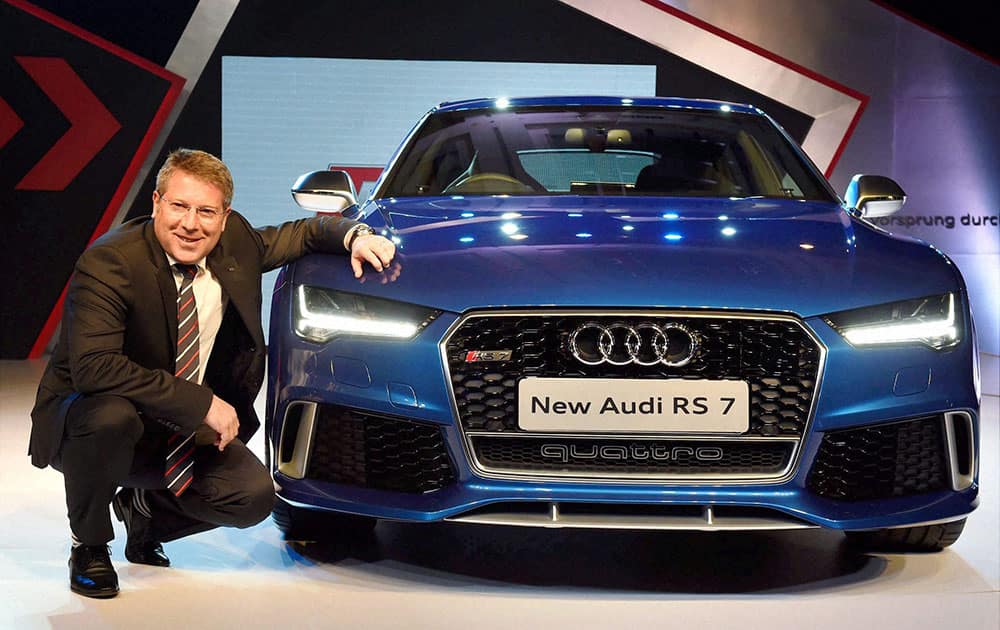 Joe King, Head of Audi India during the launch of Audi RS 7 in Mumbai.
