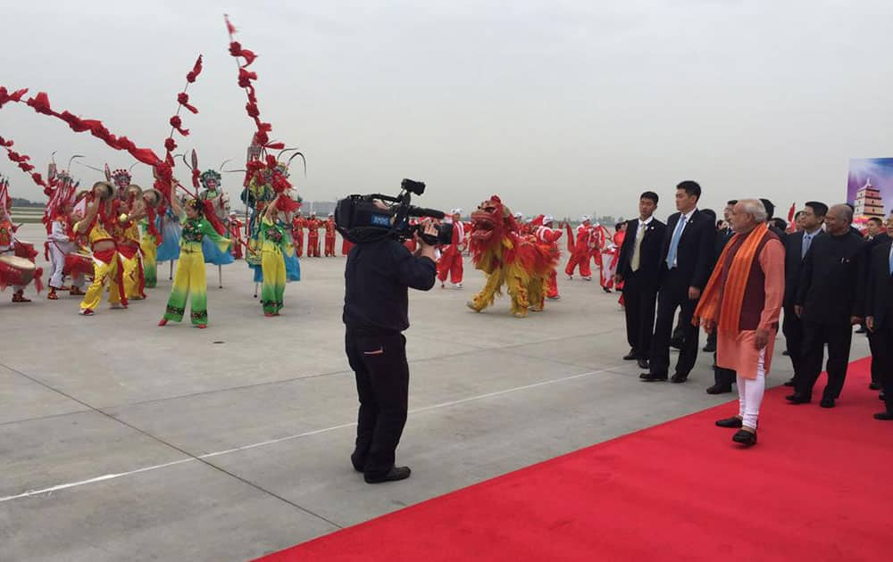 The Prime Minister reached China a short while ago.  -twitter