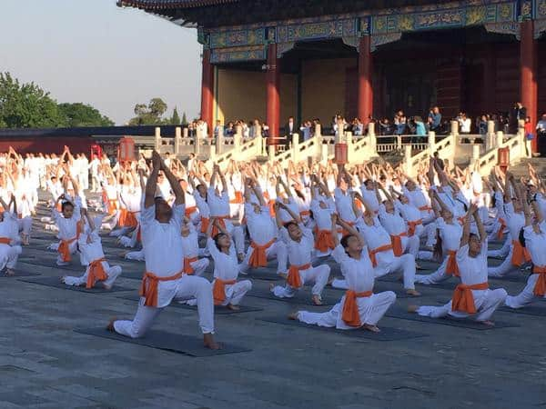 It was a delight seeing Indian & Chinese children do Yoga and Taichi. - Twitter‏@narendramodi