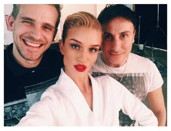 Great day on set shooting with these two naughty boys @luigiandiango  #ComingSoon #LuigiAndIango - Twitter@RosieHW.