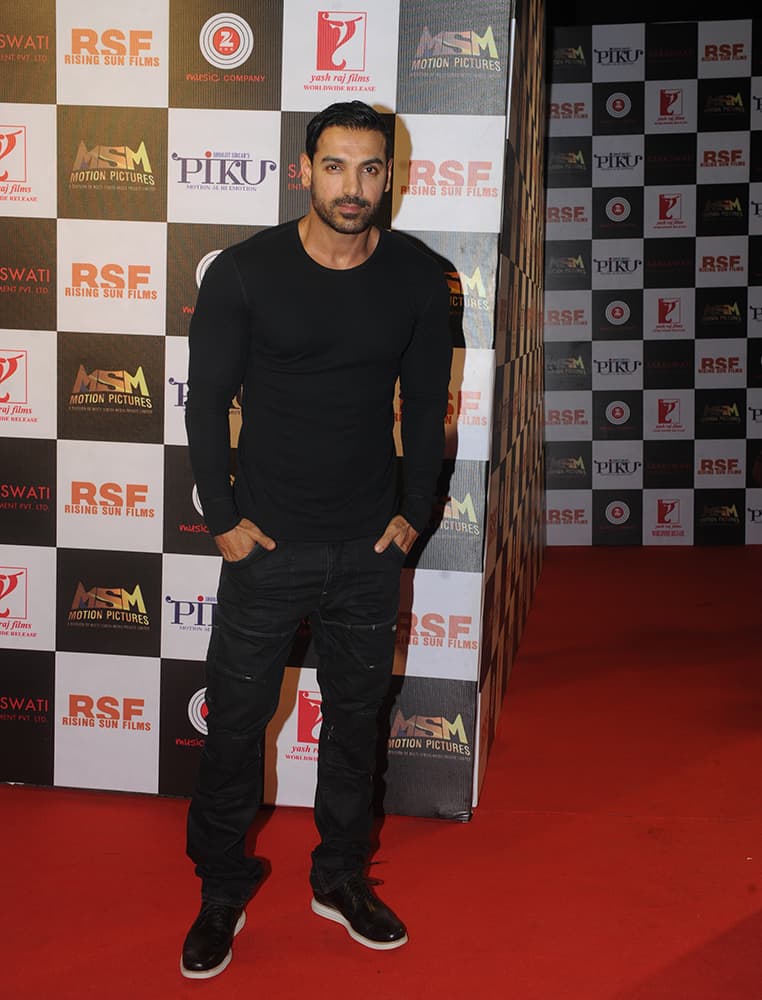 John Abraham at the party held to celebrate the success of 'Piku' at Sofitel, Bandra in Mumbai. dna