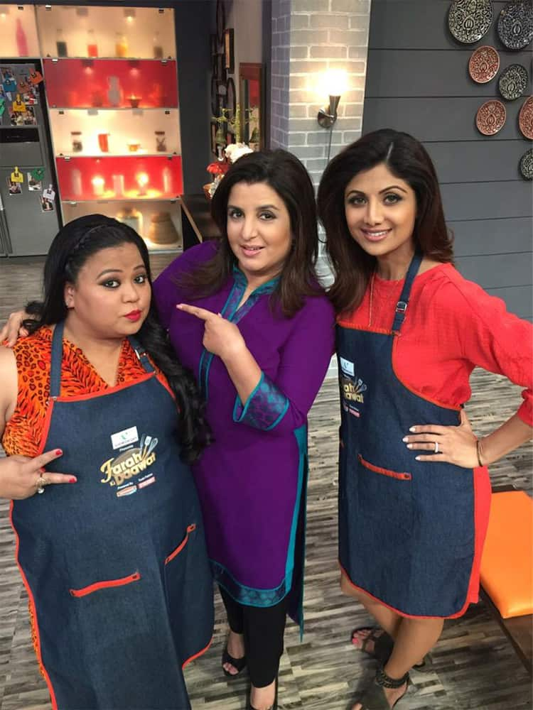 Tonite on@Farahkidaawat clash of the 2 hotties..@TheShilpaShetty n @bharti_lalli .. Along with Shilpa's superrrr dish. Twitter@TheFarahKhan