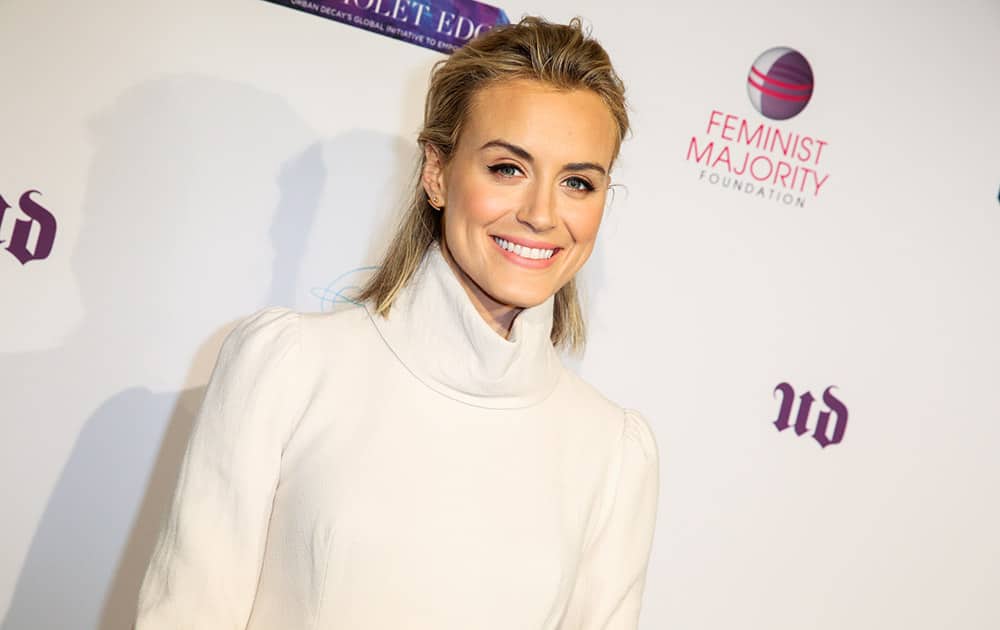 Taylor Schilling arrives at the at 10th Annual Global Women's Rights Awards, in West Hollywood, Calif.