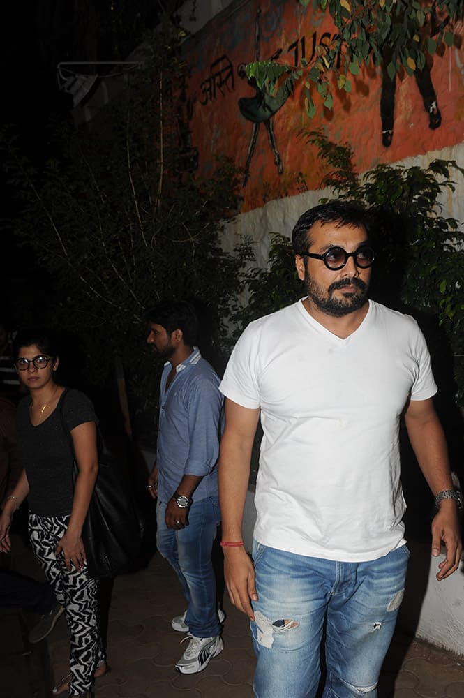 Anurag Kashyap at Deepika Padukone's bash to celebrate the success of Piku at Olive in Mumbai.