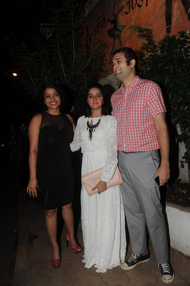 Shruti Seth at Deepika Padukone's bash to celebrate the success of Piku at Olive in Mumbai.