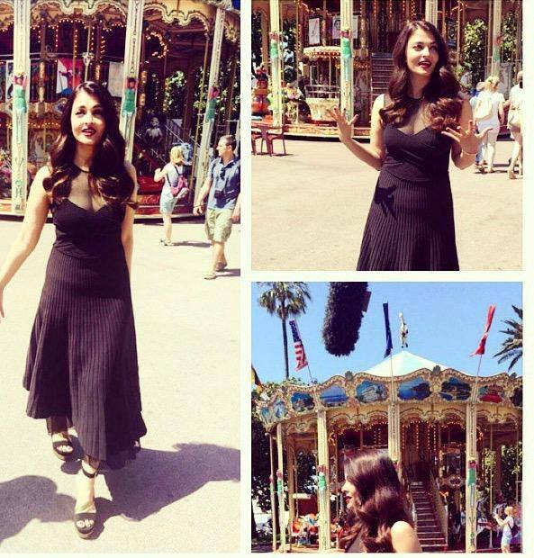 Aishwarya Rai Bachchan looks Chic & Stylish in #Cannes2015 - Twitter@ManishMalhotra