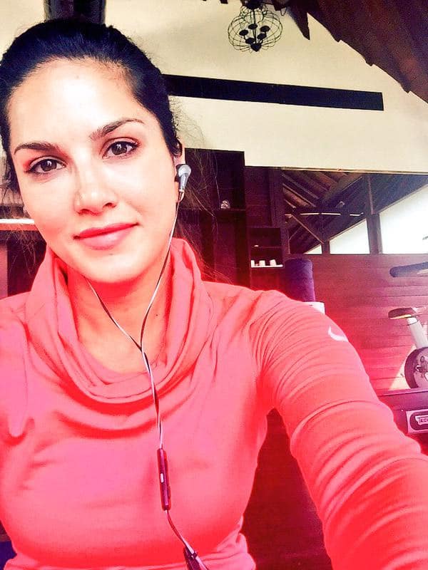 Zonked from my workout!! - Twitter@SunnyLeone