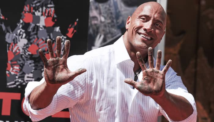 Dwayne Johnson leaves honoured with handprint ceremony