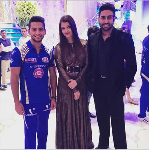 Aishwarya Rai Bachchan :- Spotted #AishwaryaRaiBachchan with #AbhishekBachchan attending celebration for #Mumbai Indians. -twitter