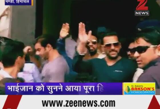 Salman Khan attends sister Arpita's wedding reception in Mandi