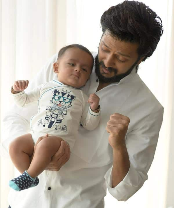 On my Father's #70thBirthAnniversary Riaan turns 6 months old. - Twitter@Riteishd