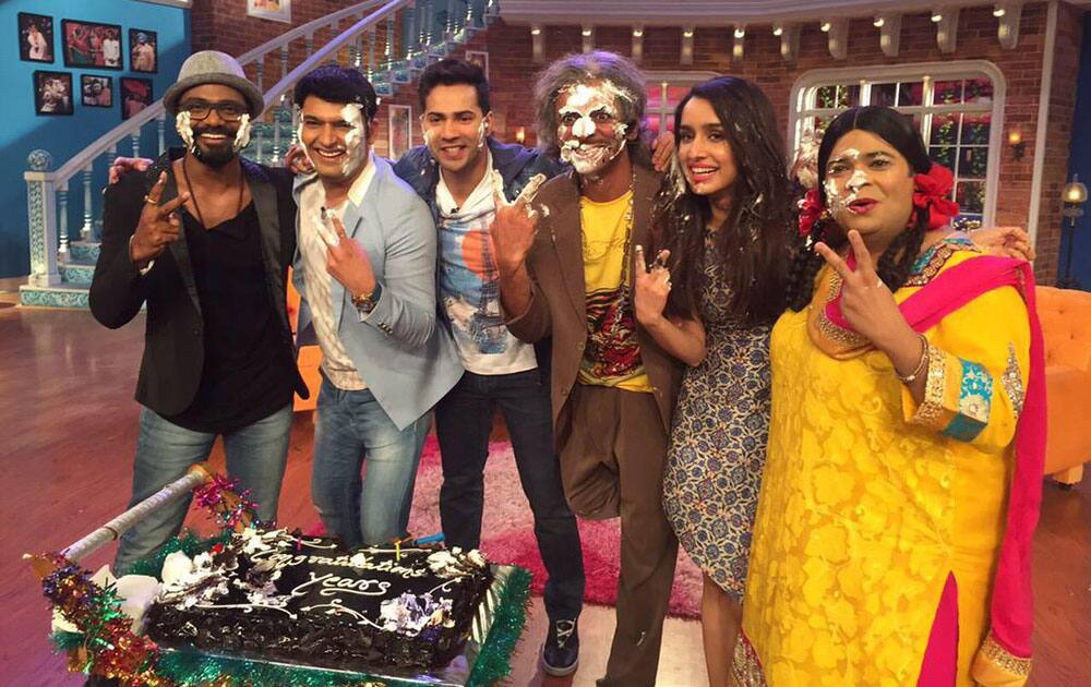 KAPIL  Sharma :-Celebration time with  #Varun_dvn @ShraddhaKapoor n remo .. Thanks to all for ur love :)) -twitter