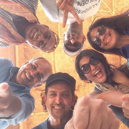 Here's a pic of .@iHrithik on the sets of #MohenjoDaro. Can you name Hirthik's first film?  Twitter@zeecinema