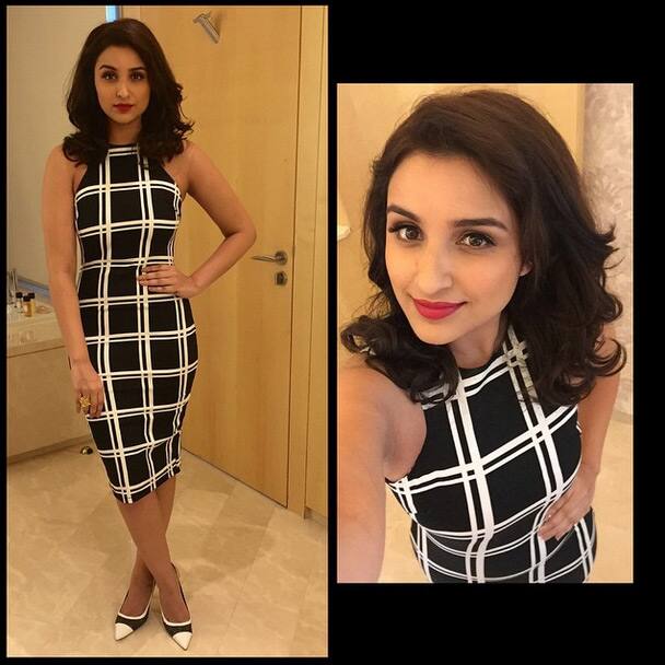 Heloooooooo short hair!! ;) #Dubai #AIBA - Instagram@parineetichopra