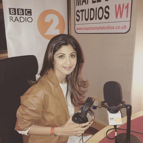 At the recording studio today - Instagram@officialshilpashetty