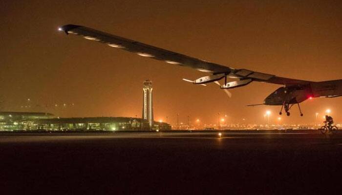 Round-the-world solar plane departs from China to Hawaii