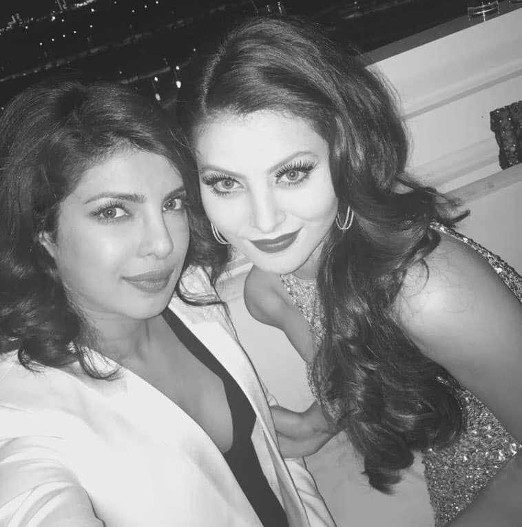 SRK-PRIYANKA Daily:- Selfie with the gorgeous @urvashirautelaforever in Dubai. -twitter