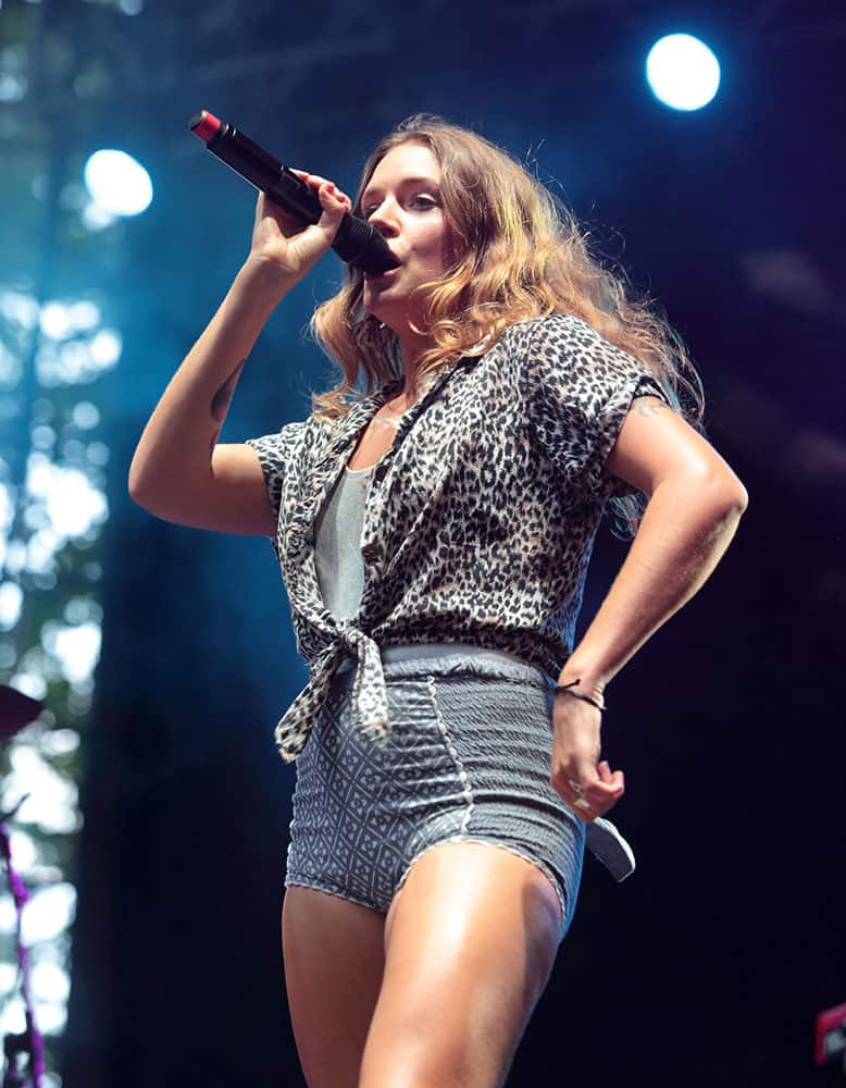 Singer-songwriter Tove Lo performs in concert during the 2015 Sweetlife Festival at Merriweather Post Pavilion, in Columbia, Md.