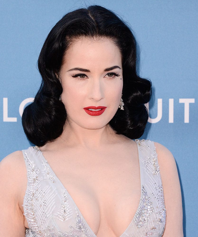 Dita Von Teese attends the annual Museum of Contemporary Art Gala in Los Angeles.