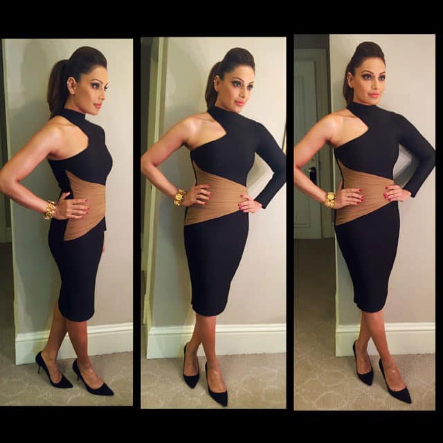 Bipasha Basu ‏:- Going for the #iifa2015 Malaysia press conference :) In a @shivanandnarresh outfit! Styled by @sanjanabatra ! -instagram